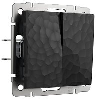 Выключатель без рамки Werkel Hammer 2-кл. черный